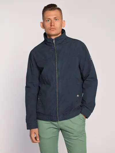 Ветровка Miami прямого кроя из хлопка темно-синего цвета